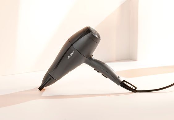 BaByliss Фен Super Light Pro, 2000Вт, 3 режими, HTDC мотор, тонкий концентратор 6 мм, чорний 5910E фото