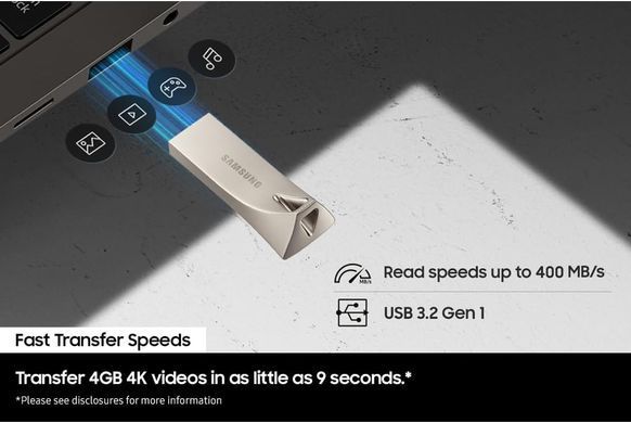 Samsung Накопитель Samsung 512GB USB 3.1 Type-A Bar Plus Серый MUF-512BE4/APC фото