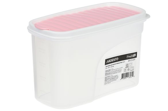 Контейнер для сыпучих Ardesto Fresh 1.2 л,розовый, пластик AR1212PP фото