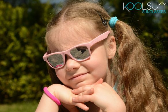 Дитячі сонцезахисні окуляри Koolsun ніжно-рожеві серії Wave (Розмір: 3+) KS-WAPS003 фото