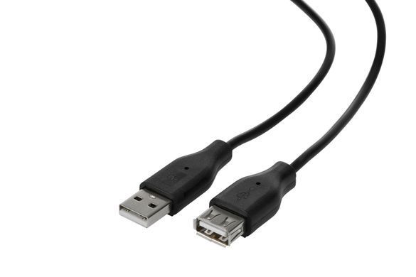 2E Кабель USB 2.0 (AM/AF) 1.8м, Black 2E-W-3168 фото