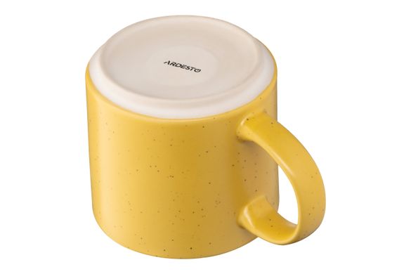 Чашка Ardesto Alcor, 420 мл, желтая, керамика AR3475Y фото