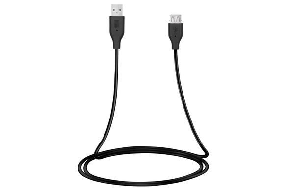 2E Кабель USB 2.0 (AM/AF) 1.8м, Black 2E-W-3168 фото