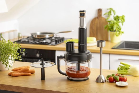 Gorenje Блендер Gorenje заглибний 1500Вт, 3в1, чаша-2,2л, подрібнювач, шинковка, чорний