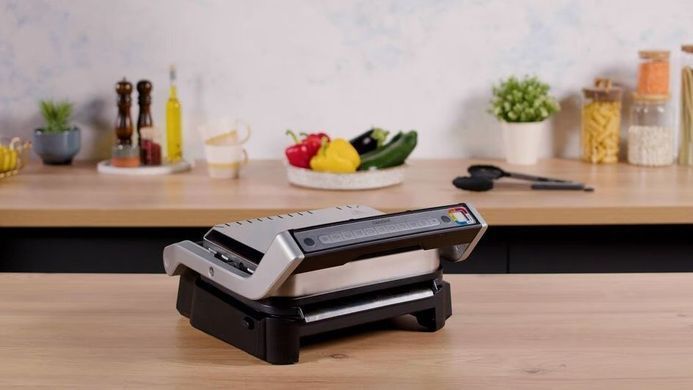 Tefal Гриль прижимной OptiGrll 2в1 Inox, 2100Вт, темп. режимов-4, съёмные пластины, металл GC772D30 фото