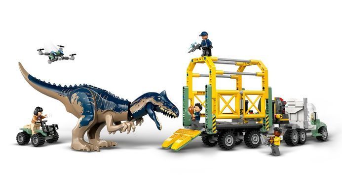 LEGO Конструктор Jurassic World Миссии динозавров: Грузовик для перевозки алозавра 76966 фото
