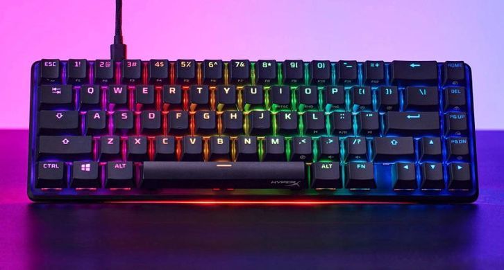 HyperX Клавіатура механічна Alloy Origins 65 67key, Red, USB-A, EN/UA, RGB, чорний 4P5D6AA фото