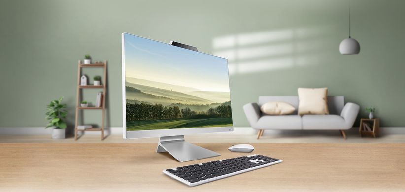 ASUS Комп'ютер персональний моноблок M3702WFAT-WPF0030 27" FHD AG Touch, AMD R5-7520U, 8GB, F1TB, UMA, WiFi, кл+м, Без ОС, білий 90PT03M1-M00WA0 фото