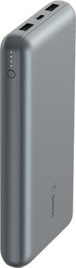 Belkin Акумулятор портативний літій-іонний Power Bank 10000мА&middot;год, 15Вт, 2хUSB-A/USB-C, cірий BPB011BTGY фото