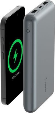 Belkin Акумулятор портативний літій-іонний Power Bank 10000мА&middot;год, 15Вт, 2хUSB-A/USB-C, cірий BPB011BTGY фото