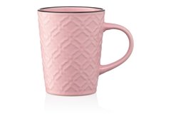 Чашка Ardesto Relief, 320 мл, рожева, кераміка AR3474P фото