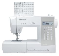 Швейна машина МINERVA MC 250C, комп'ютеризована, 70Вт, 197 шв.оп., петля автомат, білий + сірий MC250C фото