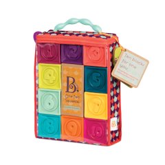 Розвиваючі силіконові кубики - ПОРАХУЙМО! (10 кубиків, в сумочці, м'які кольори) - купити в інтернет-магазині Coolbaba Toys