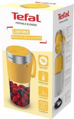 Tefal Блендер Lightmix портативный для смузи, чаша-300мл, USB, желтый