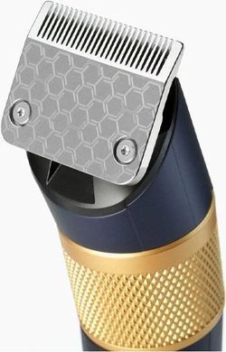 BaByliss Машинка для стриження, мережа+акум., вібраційний мотор, насадок-8, кейс, титан.напил., синій E986E фото