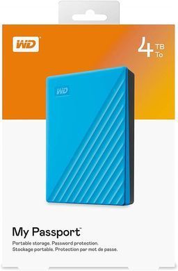 WD Портативний жорсткий диск 4TB USB 3.2 Gen 1 My Passport Синій WDBPKJ0040BBL-WESN фото