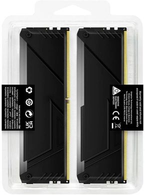Kingston Пам'ять ПК DDR4 32GB KIT (16GBx2) 3200 FURY Beast RGB KF432C16BB2AK2/32 фото