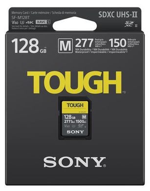 Карта пам'яті Sony SDXC 128GB C10 UHS-II U3 V60 R277/W150MB/s Tough SFM128T.SYM фото