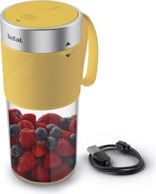 Tefal Блендер Lightmix портативный для смузи, чаша-300мл, USB, желтый
