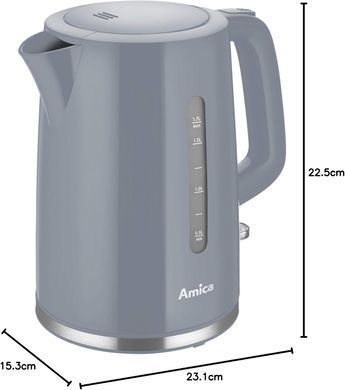 Hansa Електрочайник Amica 1.7л, пластик, сірий KF1013 фото