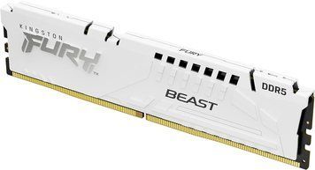 Kingston Пам'ять ПК Kingston DDR5 16GB 5600 FURY Beast White XMP KF556C40BW-16 фото