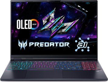 Acer Ноутбук Acer Predator Helios Neo 16S PHN16S-I51 16" OLED, Intel U7-356H, 32GB, F1TB, NVD5060-8, Lin, чорний NH.U3VEU.003 фото