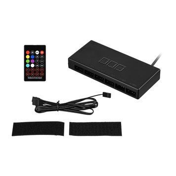 Контролер 2E Gaming CONTR-B ARGB, 6 fans, 3pin fan + 5V 3pin ARGB, 2 pin LED, remote 2E-CONTR-B фото