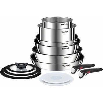 Tefal Набір посуду Ingenio Emotion, 13 пр., нержавіюча сталь, скло, пластик, бакеліт, сріблястий L897SD74 фото
