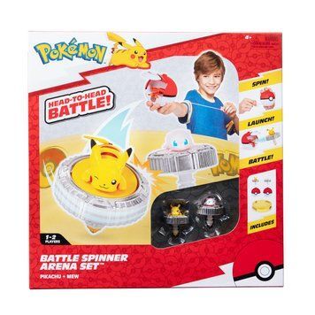 Ігровий набір POKEMON - ПОДВІЙНИЙ БАТЛ ПІКАЧУ ТА М'Ю (2 спінера, 2 покебола, арена) PKW4403 фото