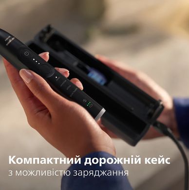 Philips Щітка зубна електр., Sonicare 7100 Series, 62т. колив/хв, насадок-1, футляр, чорний HX7421/01 фото