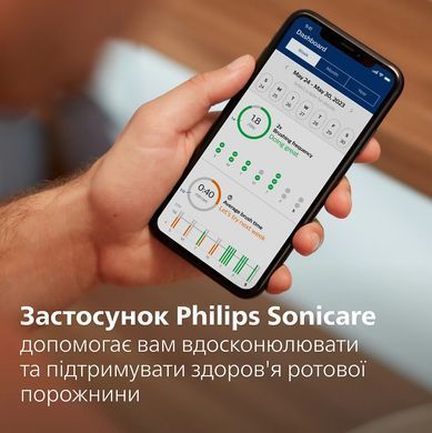 Philips Щітка зубна електр., Sonicare 7100 Series, 62т. колив/хв, насадок-1, футляр, чорний HX7421/01 фото