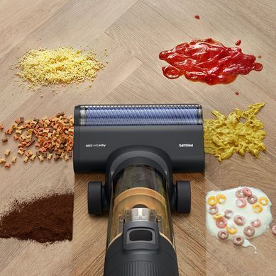 Philips Пилосос Philips безпровідний Series 7000 AquaTrio, вологе прибирання, конт пил -0.42л, автон. робота до 45хв, PowerCyclone Aqua, чорний XW7264/11 фото