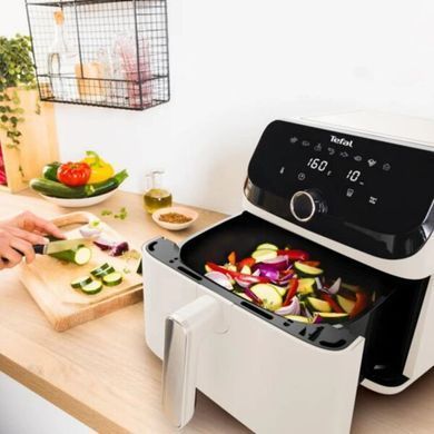 Tefal Мультипіч Easy Fry Mega, 1700Вт, чаша-7.5л, сенсорне керув., 8 програм, пластик, бежевий EY855AE0 фото