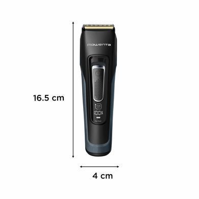 Rowenta Машинка для стрижки Advancer, сеть+акум., роторный мотор, насадок-3, кейс, титан.напыл., синий TN5244E0 фото
