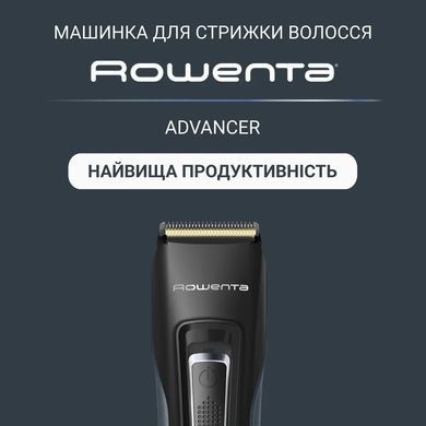 Rowenta Машинка для стрижки Advancer, сеть+акум., роторный мотор, насадок-3, кейс, титан.напыл., синий TN5244E0 фото
