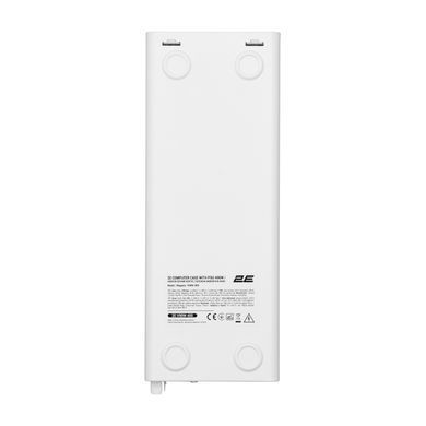 2E Корпус 2E Credo Slim V90W-400 з БЖ 2E ATX400, 1xUSB3.0, 1х USB 2.0, 1xUSB Type-C, 2x90мм, VGA 390мм, mATX, білий 2E-V90W-400 фото