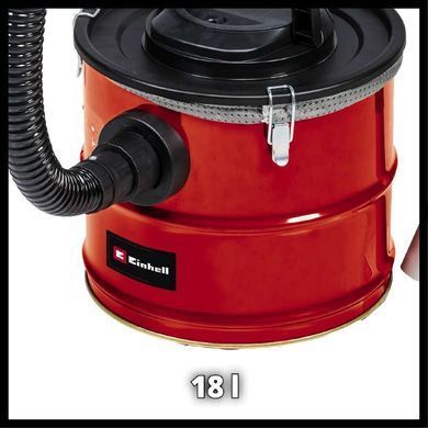 Einhell Пылесос профессиональный для золы TC-AV 1718 DW, 1200 Вт, 170мБар, контейнер 18л, 3.25кг 2351661 фото
