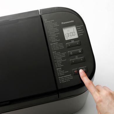 Panasonic Хлебопечка 550Вт, программ-30, макс.вес -1.25кг, форма-прямоугольник, металл, черный SD-YR2550STS фото