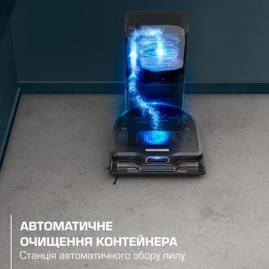 Rowenta Робот-пилосос миючий X-Plorer Serie 220+ Animal & Allergy Model, 5600ПаВт, h=9.7см, 0.35л, конт пил -0.22л, автон. робота до 120хв, чорний RR9495WH фото
