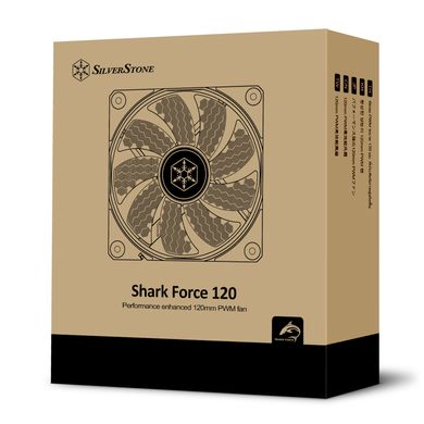 Корпусний вентилятор SilverStone Shark Force SF120B, 120mm, 2500rpm, 4pin PWM, 41.2dBa SST-SF120B фото