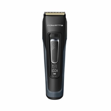 Rowenta Машинка для стрижки Advancer, сеть+акум., роторный мотор, насадок-3, кейс, титан.напыл., синий TN5244E0 фото