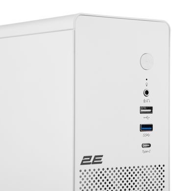 2E Корпус 2E Credo Slim V90W-400 з БЖ 2E ATX400, 1xUSB3.0, 1х USB 2.0, 1xUSB Type-C, 2x90мм, VGA 390мм, mATX, білий 2E-V90W-400 фото
