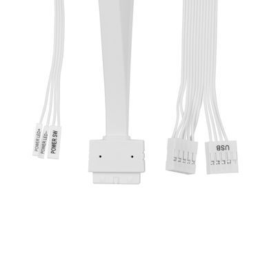 2E Корпус 2E Credo Slim V90W-400 з БЖ 2E ATX400, 1xUSB3.0, 1х USB 2.0, 1xUSB Type-C, 2x90мм, VGA 390мм, mATX, білий 2E-V90W-400 фото