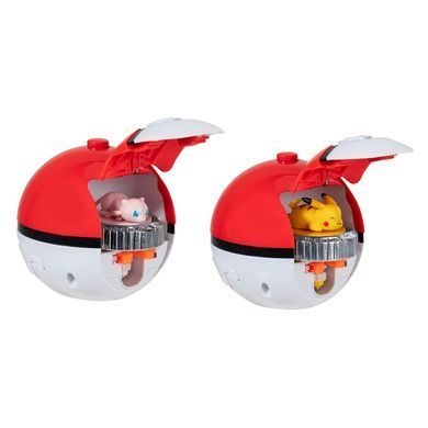 Ігровий набір POKEMON - ПОДВІЙНИЙ БАТЛ ПІКАЧУ ТА М'Ю (2 спінера, 2 покебола, арена) PKW4403 фото