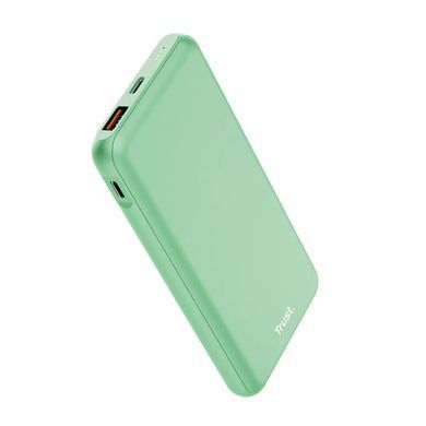 Trust Акумулятор портативний літій-іонний power bank Trust Redoh, 10000мА&middot;год, USB-A/2хUSB-C, 18W, QC 3.0, PD, зелений 25033_TRUST фото
