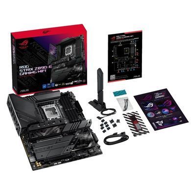 ASUS Материнcкая плата ROG STRIX Z890-E GAMING WIFI s1851 Z890 4xDDR5 M.2 DP HDMI Wi-Fi BT ATX 90MB1IM0-M0EAY0 фото
