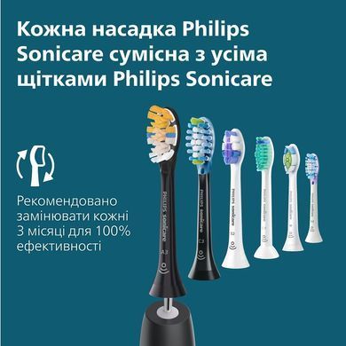 Philips Щітка зубна електр., Sonicare 7100 Series, 62т. колив/хв, насадок-1, футляр, чорний HX7421/01 фото