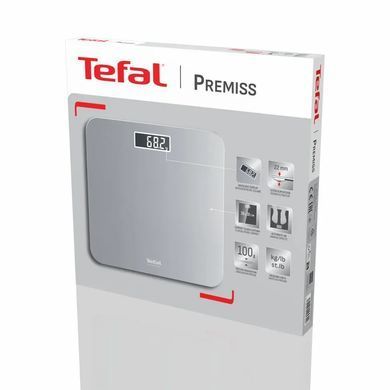 Tefal Tefal scales for floor Premiss, 160kg, AAAx2 included, glass, grey PP1801V0 фото