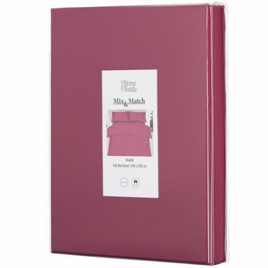 ARDESTO Простынь Mix&Match, 240x260см, 100% хлопок, сатин, ягодный