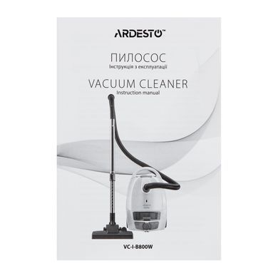 ARDESTO Пылесос мешковый, 800Вт, мешок-3.5л, HEPA, белый VC-I-B800W фото
